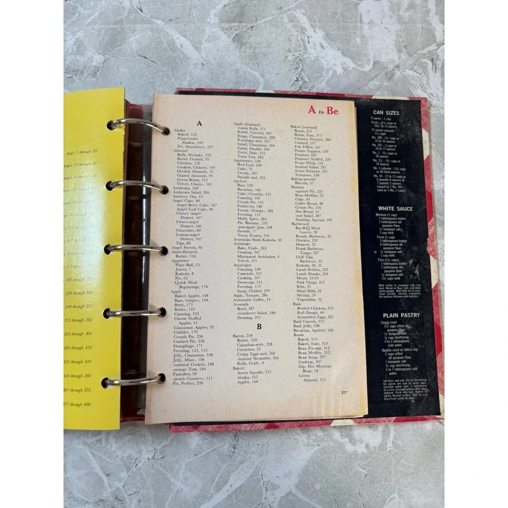 Vintage 1971 Better Homes &‎ Gardens New Cook Book Red Gingham Ring Bound Binder